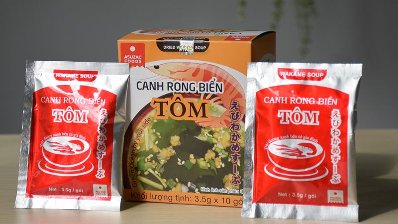 Canh rong biển tôm Asuzac