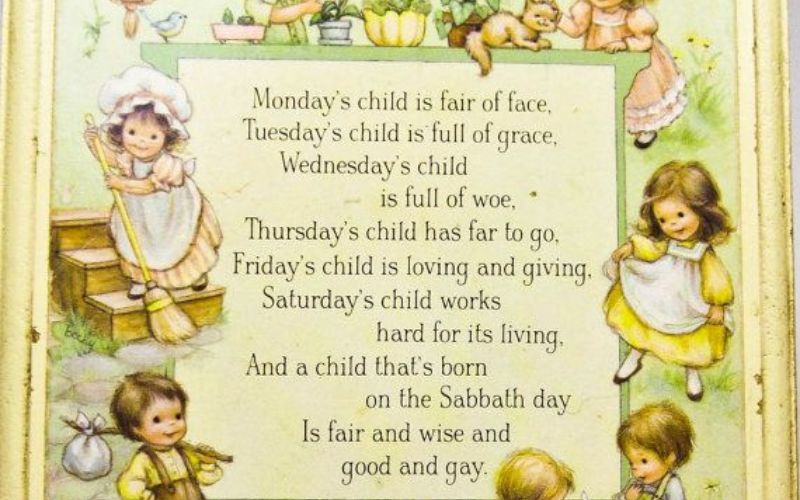 Đoán tính cách con qua 7 ngày trong tuần theo bài hát ‘Monday’s child’
