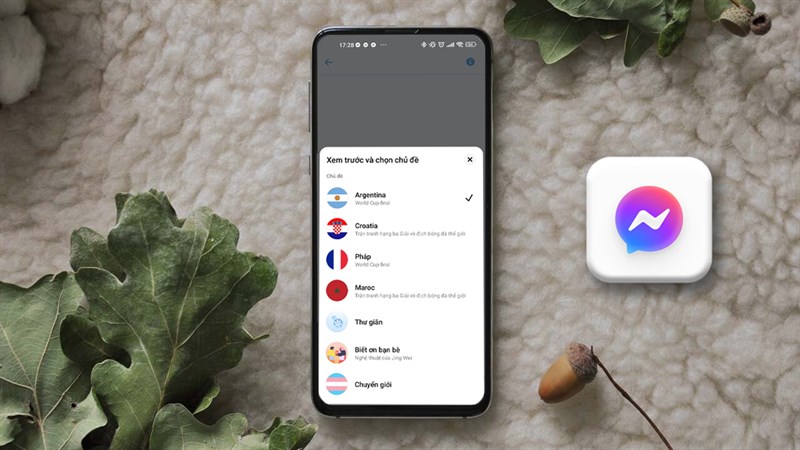 Cách đổi chủ đề World Cup 2022 cho Messenger