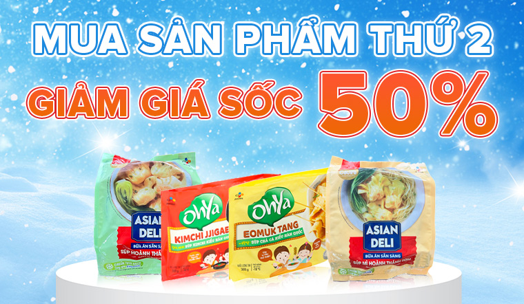 Từ 16/12 - 29/12/2022, mua sản phẩm thứ 2 giảm giá sốc 50%