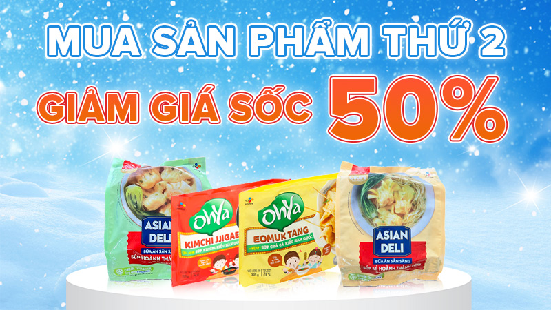 Từ 16/12 - 29/12/2022, mua sản phẩm thứ 2 giảm giá sốc 50% Từ 16/12 - 29/12/2022, mua sản phẩm thứ 2 giảm giá sốc 50%