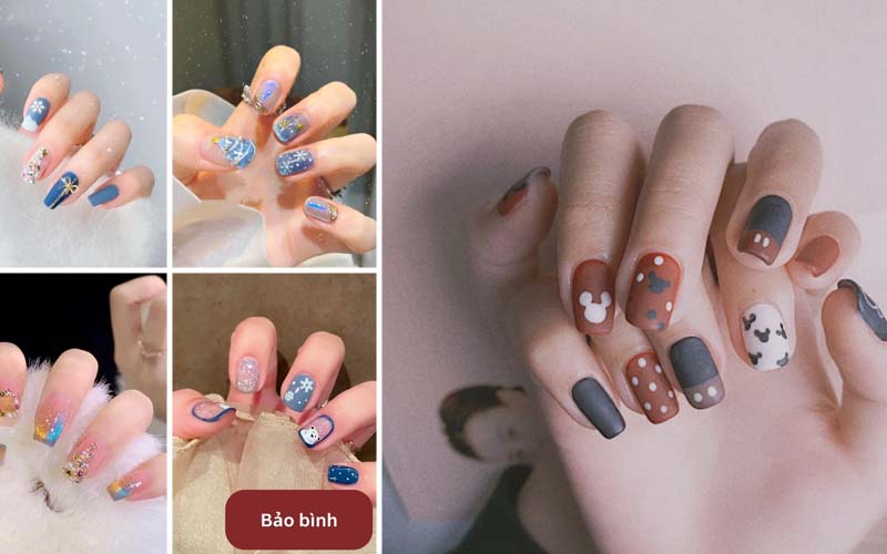 Mẫu nail đẹp cho cung Bảo Bình