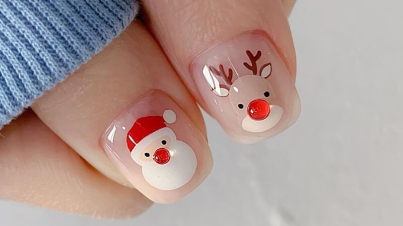 10 mẫu nail ông già Noel dễ thương, bắt mắt cho mọi lứa tuổi