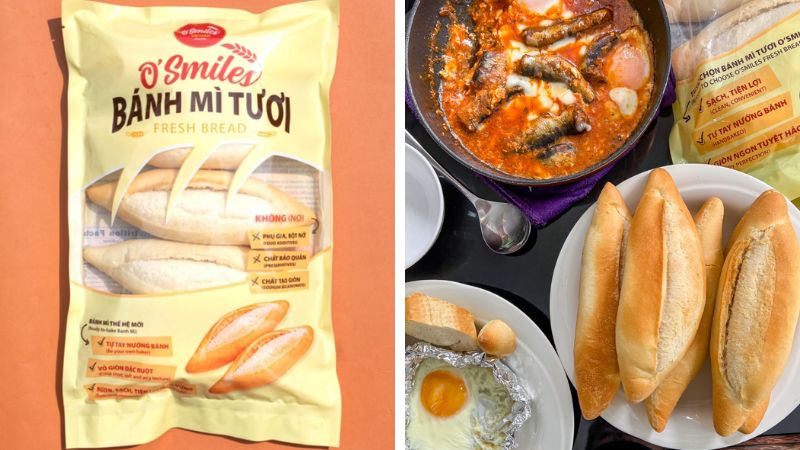 Bánh mì tươi đông lạnh O'smiles Bánh mì tươi đông lạnh O'smiles
