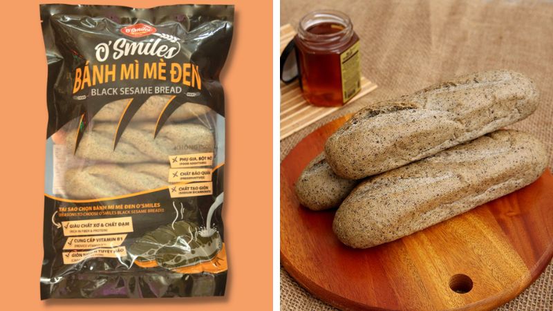 Bánh mì mè đen đông lạnh O'smiles Bánh mì mè đen đông lạnh O'smiles