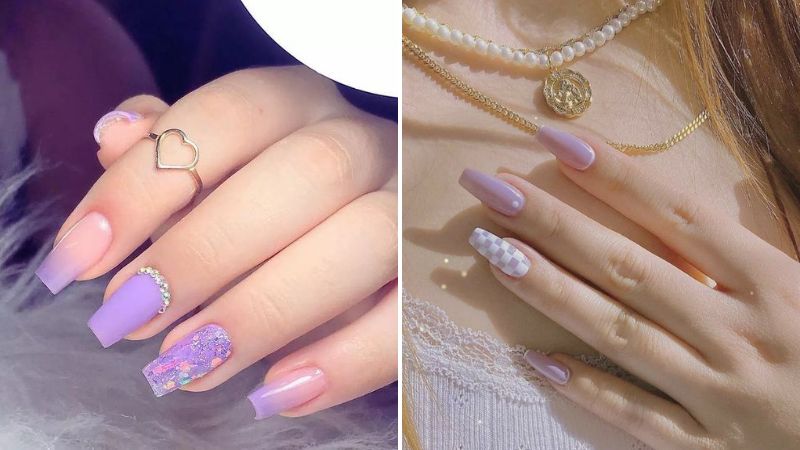 50+ mẫu nail màu tím mộng mơ đẹp nhẹ nhàng HOT TREND