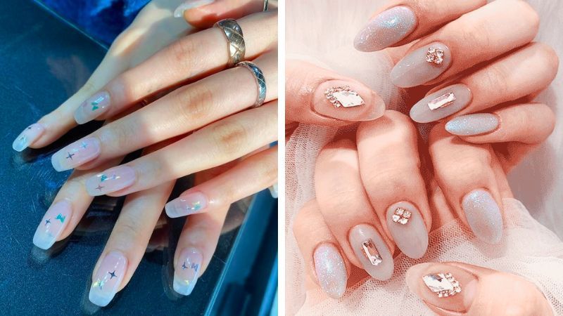 Mẫu nail trong trẻo tự nhiên