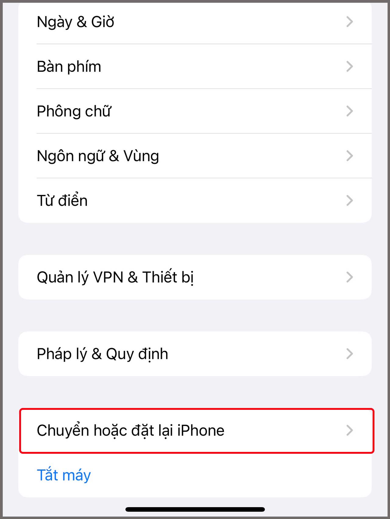 Reset dòng, dòng 2 iPhone là gì