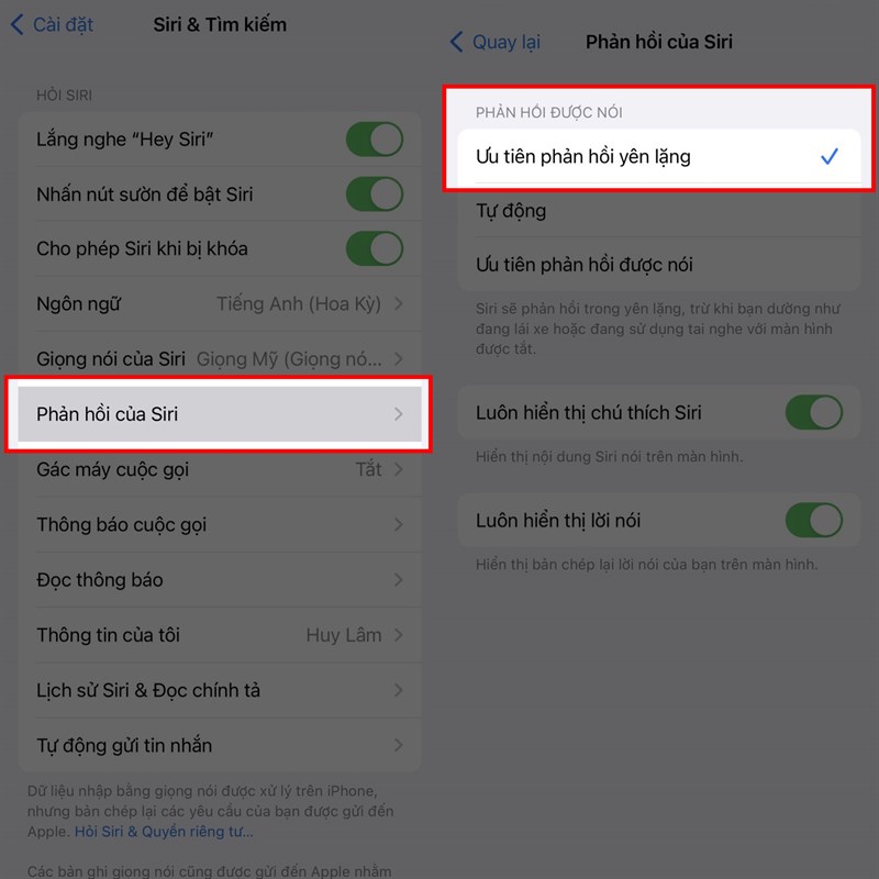 Hướng dẫn cách tắt âm trả lời Siri trên iPhone