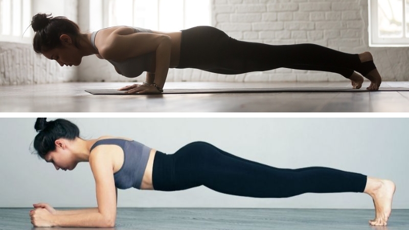 Nhầm tư thế con cá sấu với tư thế plank