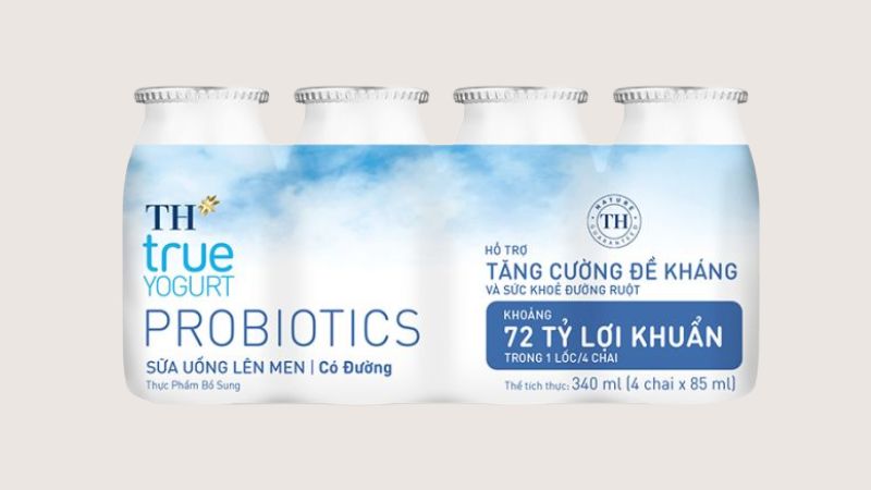 Sữa chua uống lên men có đường TH true YOGURT PROBIOTICS