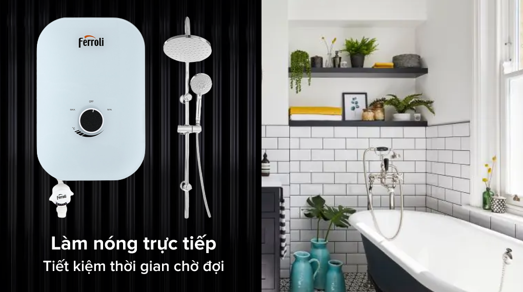 Đánh giá chi tiết máy nước nóng trực tiếp Ferroli 4500W MIDO-MXP 4.5S - Cơ chế làm nóng trực tiếp