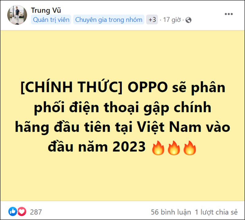 OPPO sắp phân phối điện thoại gập chính hãng tại Việt Nam