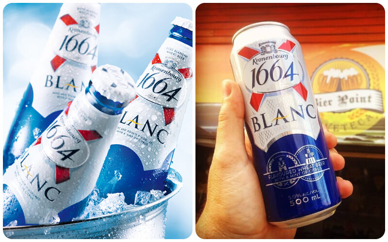 Bia 1664 Blanc rất sang trọng và tinh giản, khiến bất cứ ai cũng bị mê hoặc dù nhìn thoáng qua