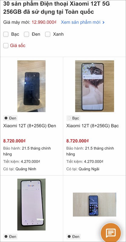 Giá Xiaomi 12T cũ hiện tại rẻ hơn mua mới tận 4.27 triệu, mua nhanh đi Giá Xiaomi 12T cũ hiện tại rẻ hơn mua mới tận 4.27 triệu, mua nhanh đi