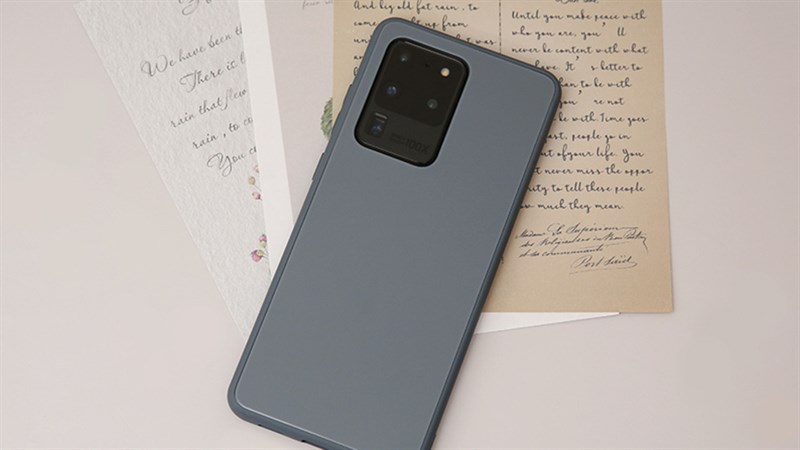 Ốp lưng Galaxy S20 Ultra Nhựa cứng viền dẻo Tempered Glass Silk OSMIA