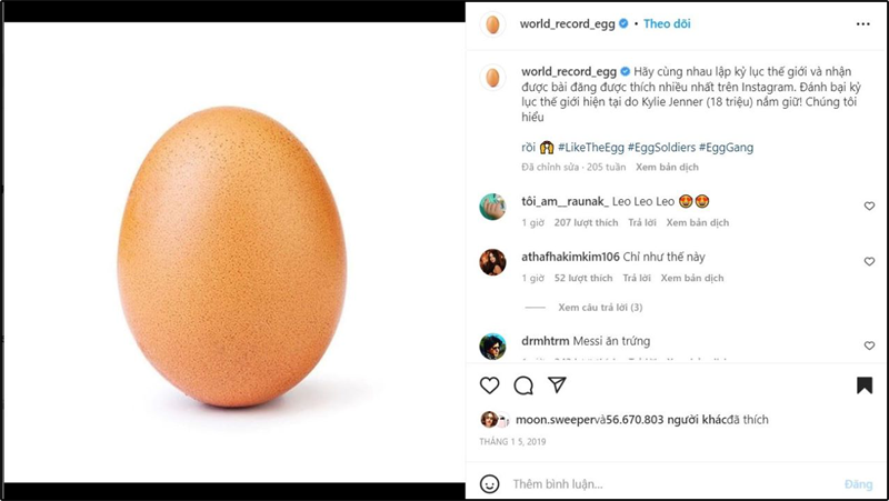 Bài đăng của Messi đã vượt qua cả kỷ lục của tấm ảnh quả trứng