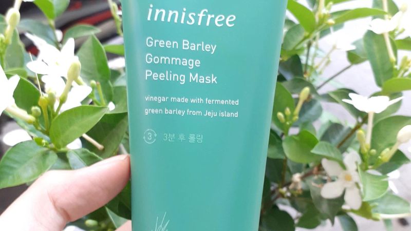 Review sản phẩm tẩy da chết Innisfree Green Barley Gommage Peeling Mask