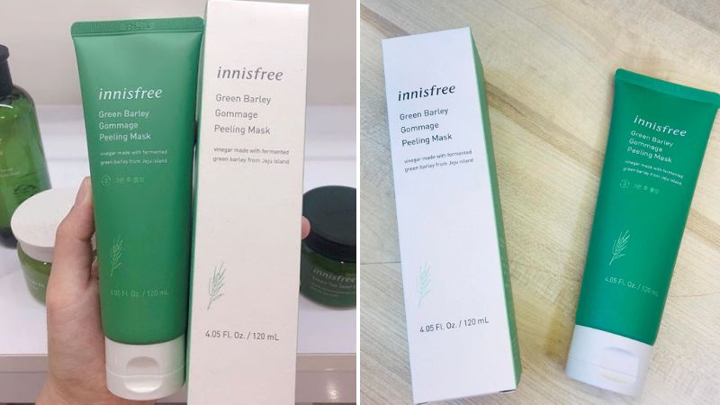 Review tẩy da chết Innisfree Green Barley Gommage Peeling Mask từ người dùng