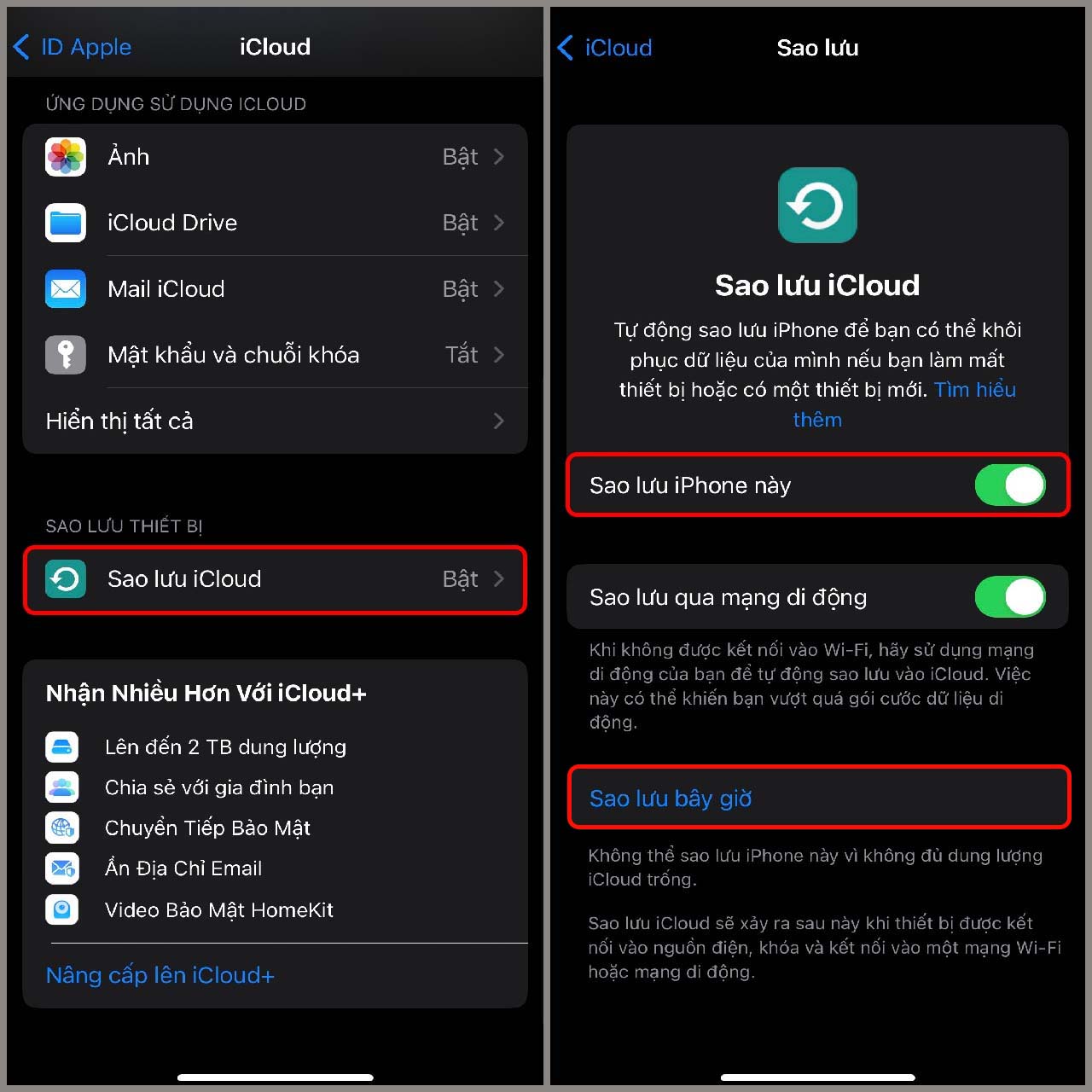 Cách sao lưu (Backup) tin nhắn trên iPhone