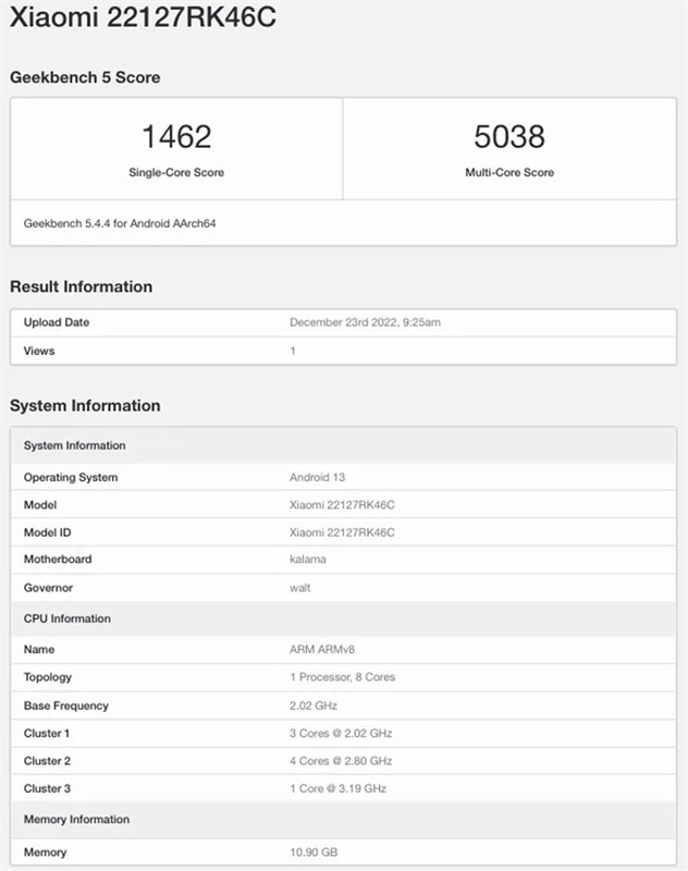 Redmi K60 Pro xuất hiện trên Geekbench