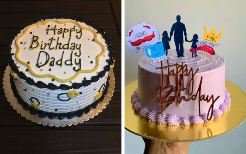 Mẫu bánh sinh nhật tặng phụ vương giản dị, ý nghĩa