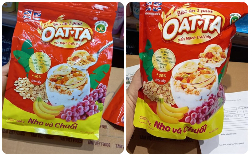 Hiện nay, sản phẩm ngũ cốc mới OATTA yến mạch, nho và chuối đang được phân phối rộng rãi, dễ tìm mua
