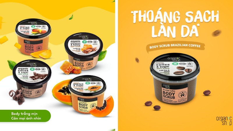 Tẩy Da Chết Toàn Thân Organic Shop Body Scrub