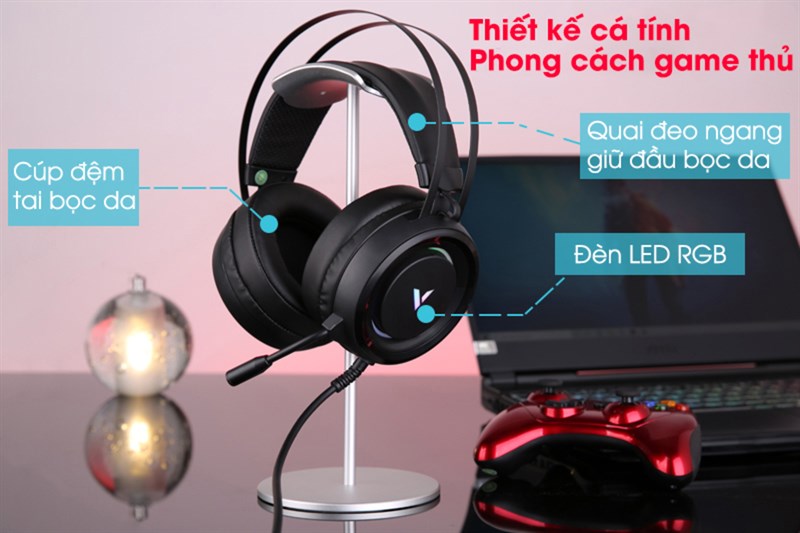 Gaming Rapoo 7.1 VH500 có thiết kế đậm chất gaming Gaming Rapoo 7.1 VH500 có thiết kế đậm chất gaming