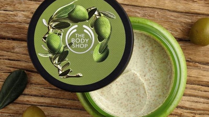 Bao bì, thiết kế của The Body Shop Olive Scrub