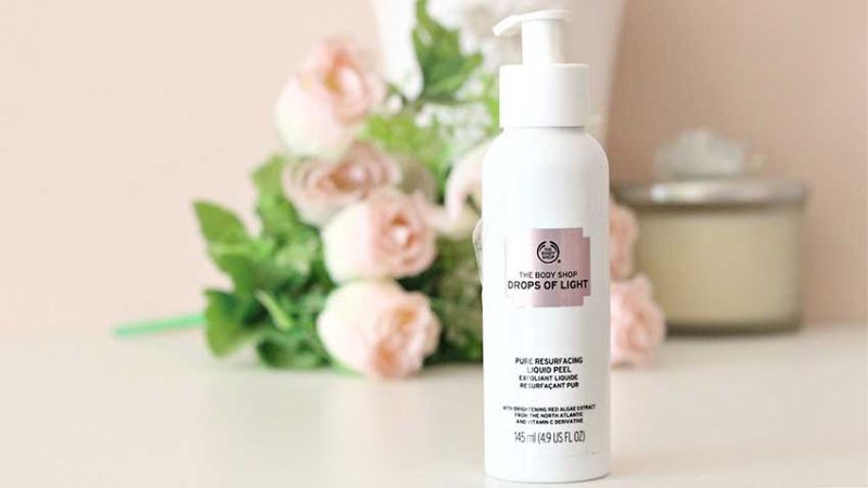 Bao bì, thiết kế của The Body Shop Drops Of Light Pure Resurfacing Liquid Peel