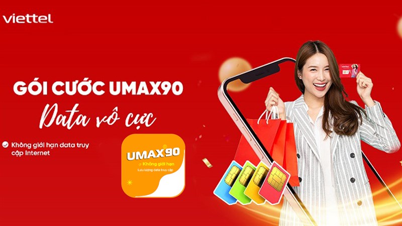 Cách đăng ký gói cước UMAX90 Viettel Cách đăng ký gói cước UMAX90 Viettel