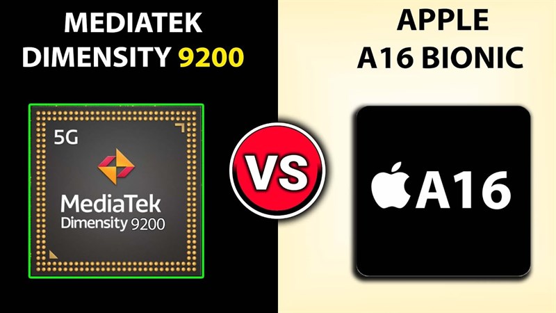 Dimensity 9200 và Apple A16 Bionic vừa có thêm cuộc 