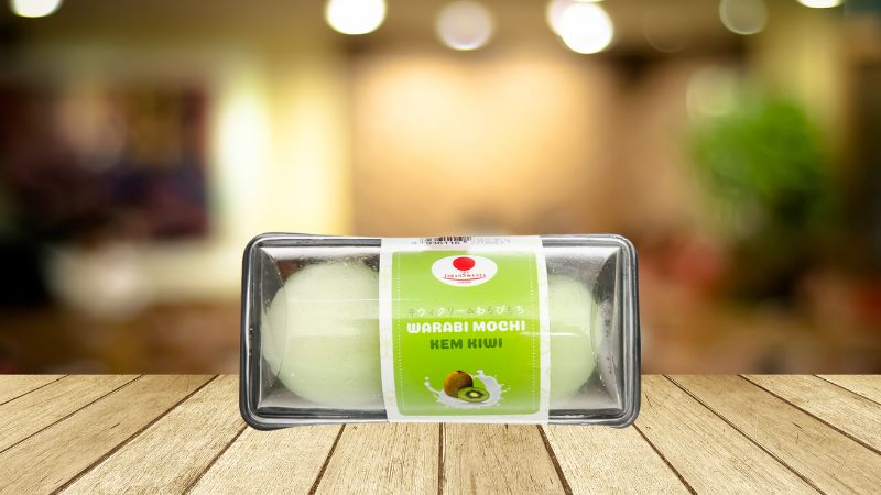 Bánh Warabi Mochi kem kiwi
