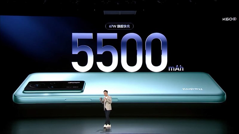 Redmi K60E được trang bị RAM 8 GB, bộ nhớ trong 128 GB và đặc biệt là viên pin 5.500 mAh cho ngày dài sử dụng