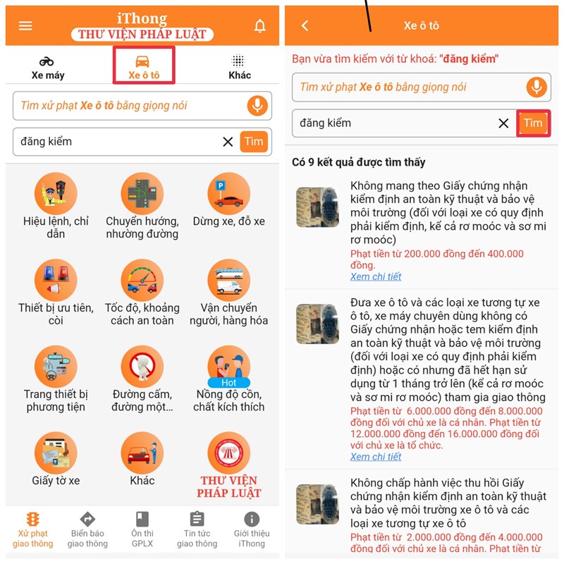Cách tra cứu các lỗi thường gặp khi đi đăng kiểm ngay tại nhà