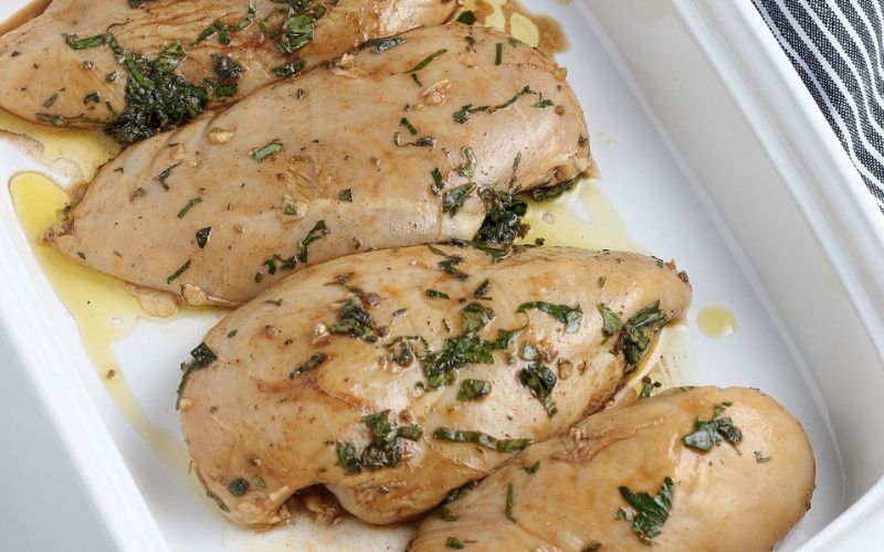 Not using salt when marinating chicken breasts