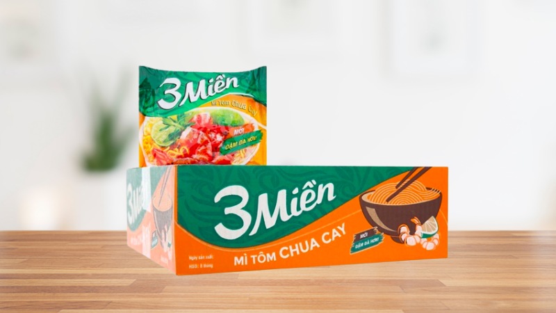 Mì chua cay 3 Miền 65g(gói) thùng 30 gói