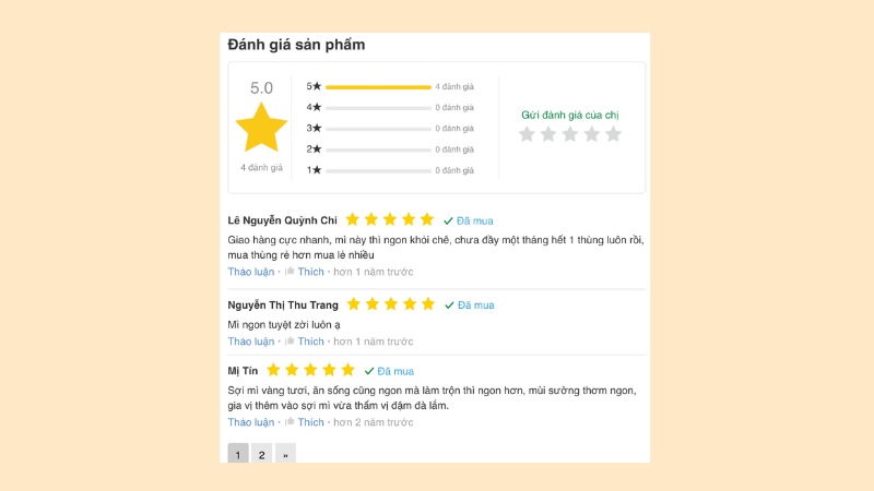 Đánh giá khách hàng về mì Goreng Iga Penyet xào khô vị sườn