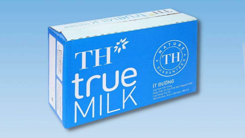 Sữa tươi tiệt trùng ít đường TH true MILK 180ml