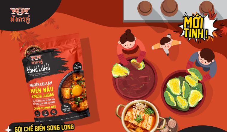 Gói chế biến Song Long - bí quyết làm miến nấu kimchi Jjigae ngon chuẩn vị