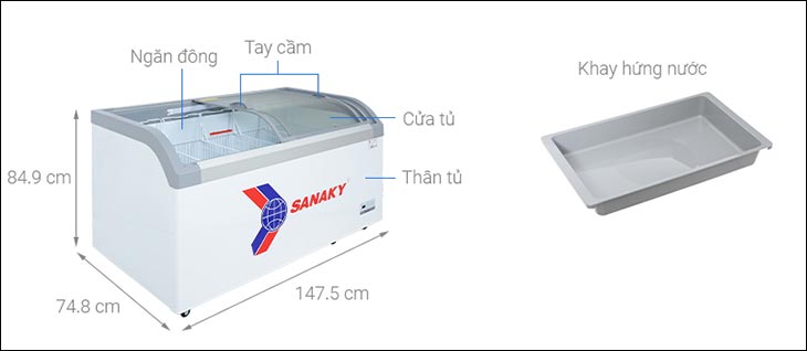 Tủ đông Sanaky 500 lít VH-888KA