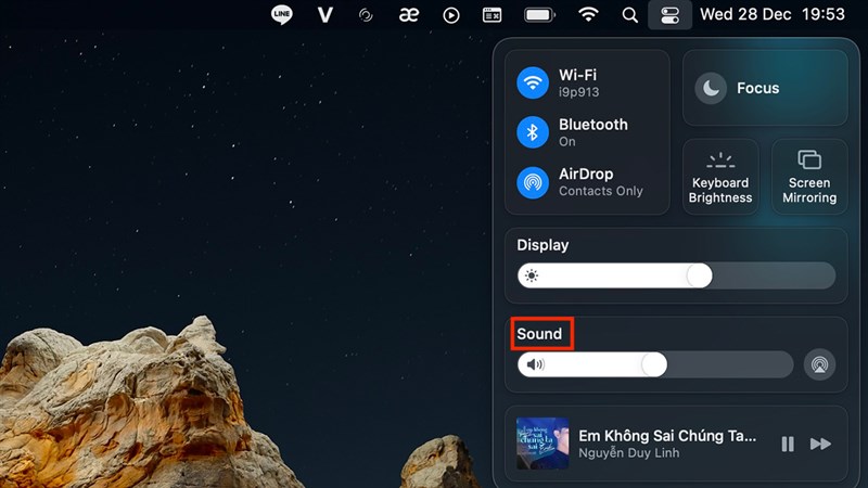 Mở cài đặt âm thanh_ Bước 1