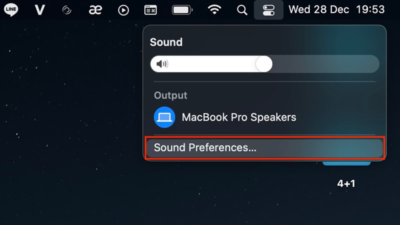 Mở cài đặt âm thanh_ Bước 2