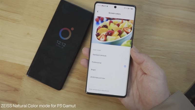 Vivo X90 cũng được bổ sung chế độ màu Zeiss Natural cho gam màu P3. Vivo X90 cũng được bổ sung chế độ màu Zeiss Natural cho gam màu P3.