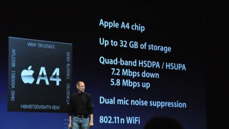 Mãi cho đến ngày 27 tháng 1 năm 2010, trong sự kiện ‘Latest Creation’, Apple mới giới thiệu đến người dùng con chip đầu tiên của dòng A, Apple A4. Mãi cho đến ngày 27 tháng 1 năm 2010, trong sự kiện ‘Latest Creation’, Apple mới giới thiệu đến người dùng con chip đầu tiên của dòng A, Apple A4.