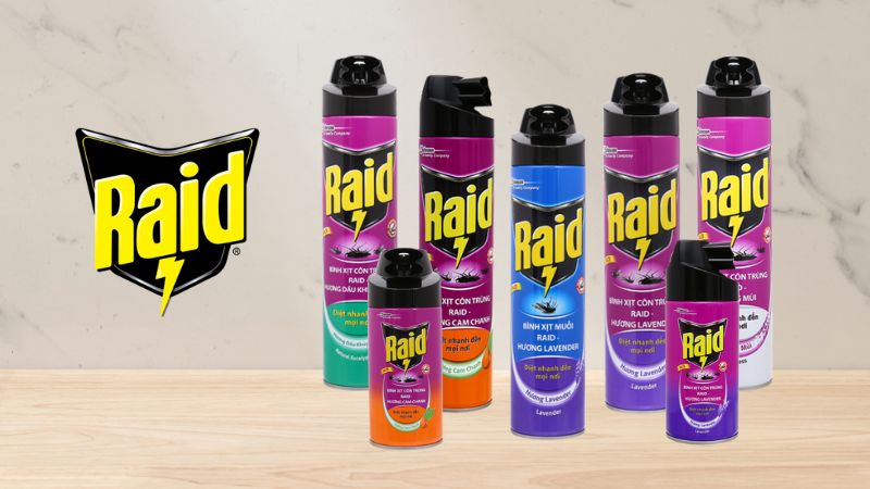 Bình xịt Raid có bao nhiêu loại? Công dụng và lợi ích