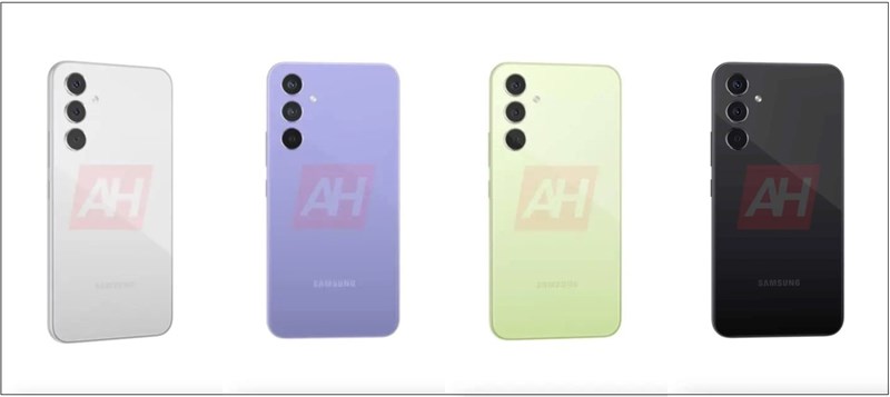 Galaxy A54 có 4 màu sắc Đen, Chanh, Tím và Trắng