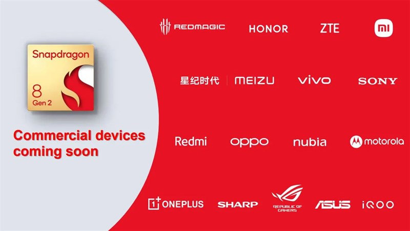 Snapdragon 8 Gen 2 sẽ xuất hiện trên các mẫu smartphone flagship của nhiều hãng