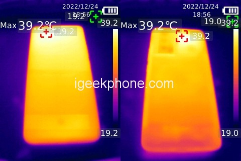 Nhiệt độ khi chơi game Yuanshin trên Redmi K60.